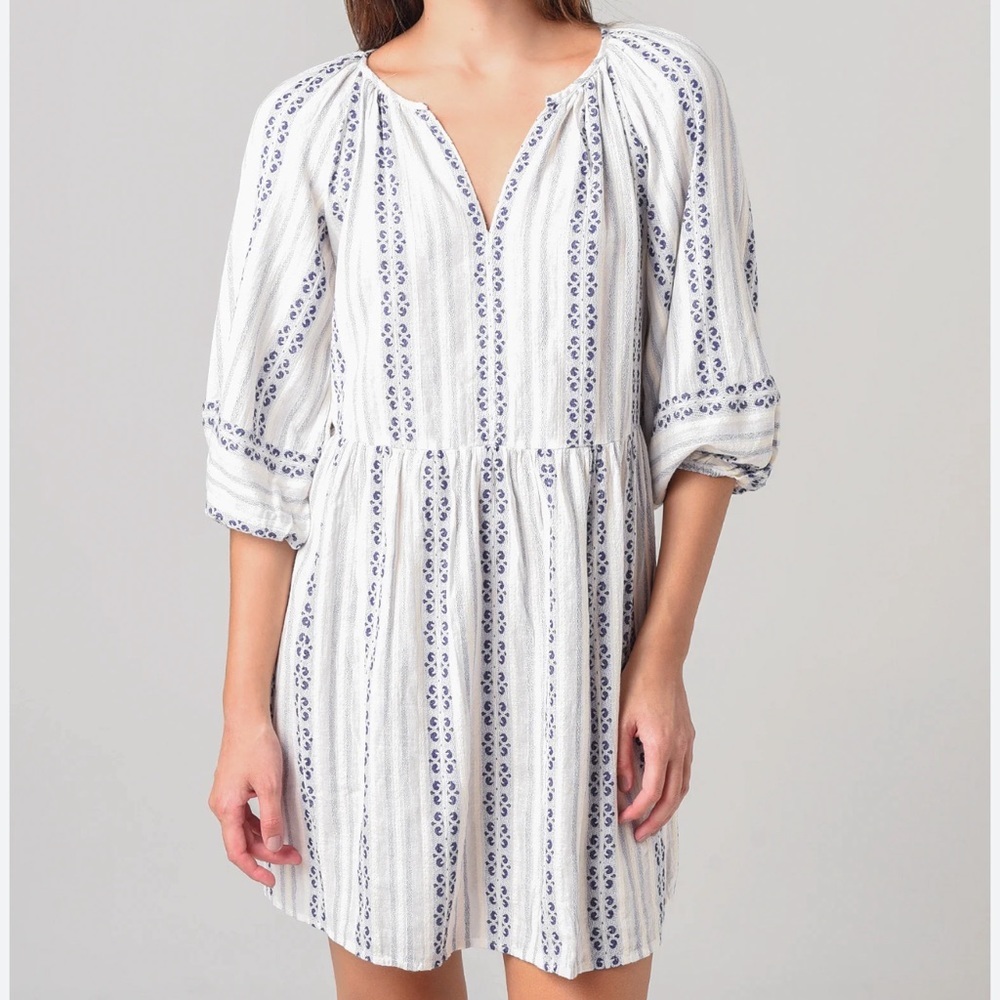 Anthropologie NWT Velvet Graham  & Spencer Nona Striped Cotton Dress, size XS